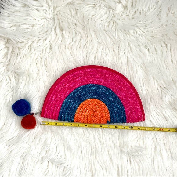 Muche Et Muchette Large Moon Straw Clutch Bag - Picture 6 of 7